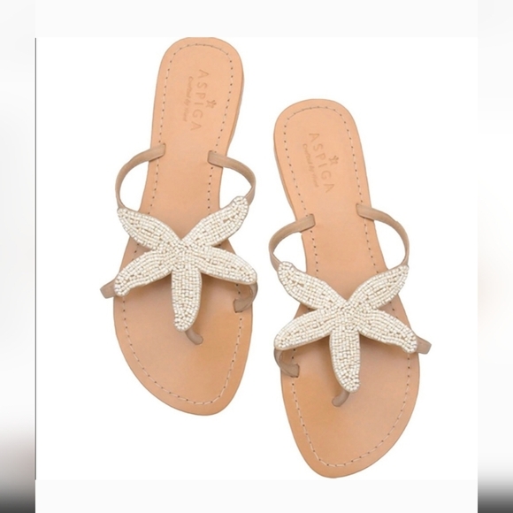 NWT Aspiga Beaded Starfish Sandals - Picture 2 of 4
